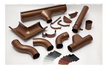 European Style Copper Painted Gutter Assembly Components and Paint Color Selections